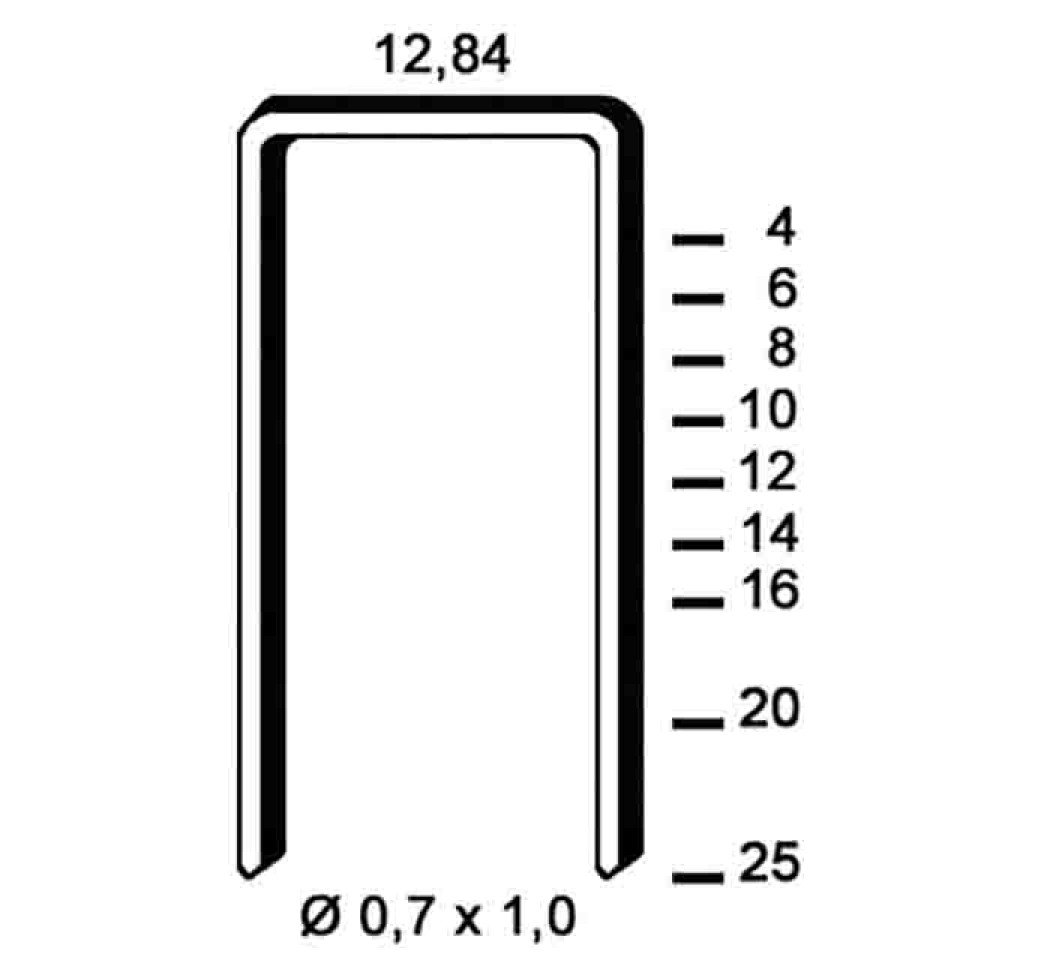 Agrafe A 6 mm en acier galvanisé