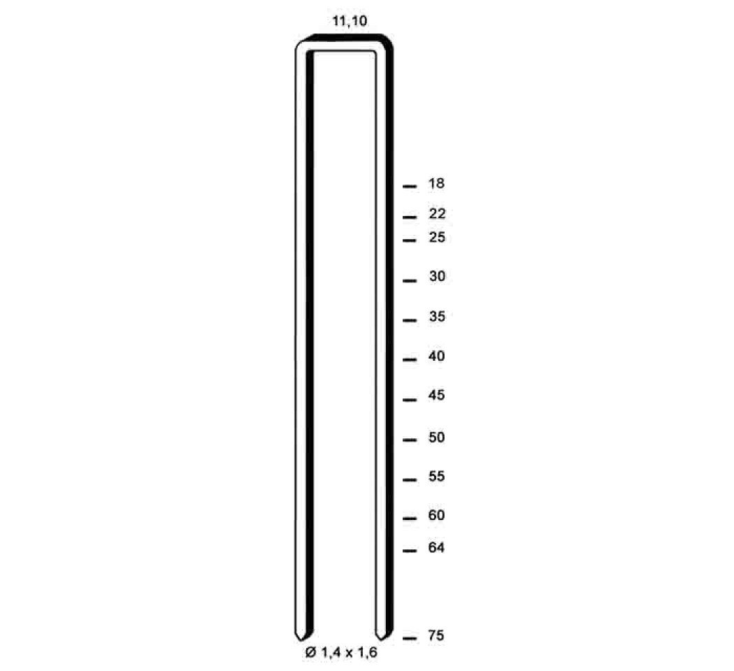 Agrafes Z-25 galvanisées résinées