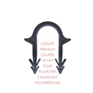 Agrafe de 40 mm pour tuyaux de diamètre 16 et 20 mm