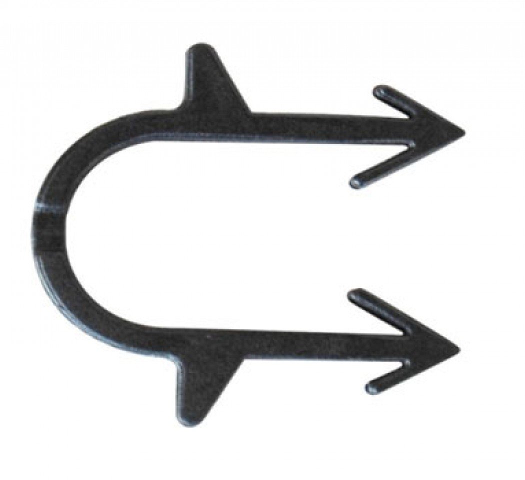 Agrafe 40 mm pour tuyaux de diamètre 16 et 20 mm thermo-soudé