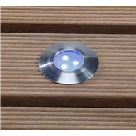 Spot led encastré Alpha, pour terrasse, bleu