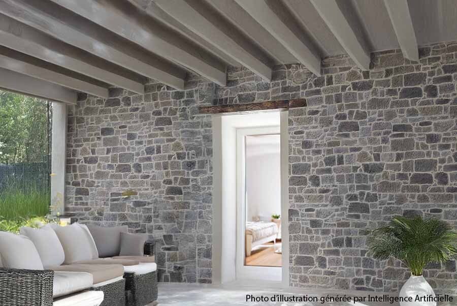 Kit ITE PSE TH31, 160 mm, 100m2 avec parement Manoir gris cendré