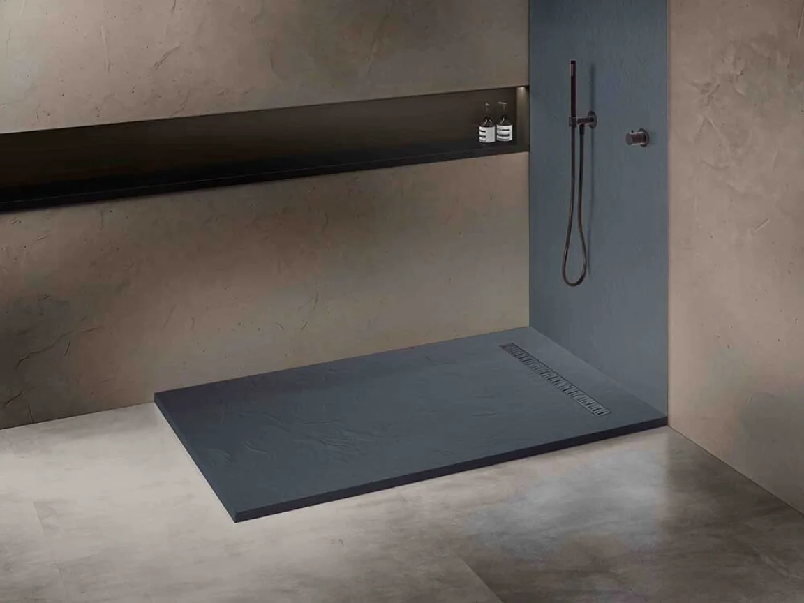 Bac À Douche 90x120x2,6 Cm Rectangulaire Anthracite Effet Pierre Mod Blend 83591200 Bac À Douche 90x120x2,6 Cm Rectangulaire Anthracite Effet Pierre Mod Blend 83591200