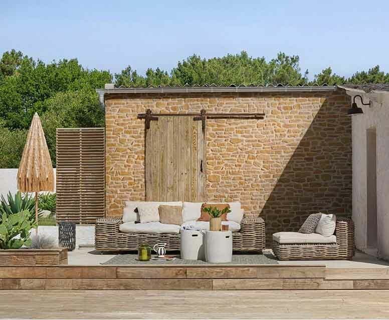 Chaîne d'angle pierre de Causse, ton beige doré