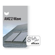 Pare-soleil extérieur AMZ-ZWave pour fenêtre de toit - 114 cm x 140 cm, toile grise micro-perforée