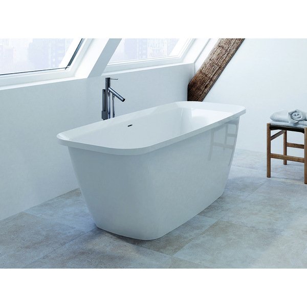 Baignoire ilôt ATLAS en marbre reconstitué brillant