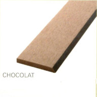 Lame de bardage composite plein, pose ajourée, 2700 x 75 x 10 mm, chocolat