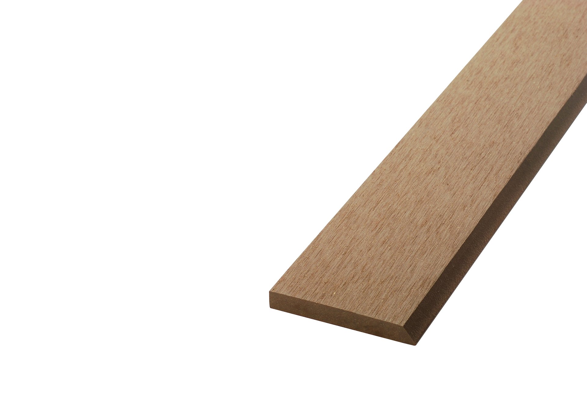 Lame de bardage composite plein, pose ajourée, 2700 x 75 x 10 mm, teck