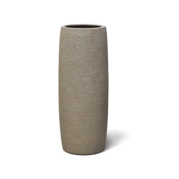 Vase haut cylindrique Barrel Brun PM, aspect sable