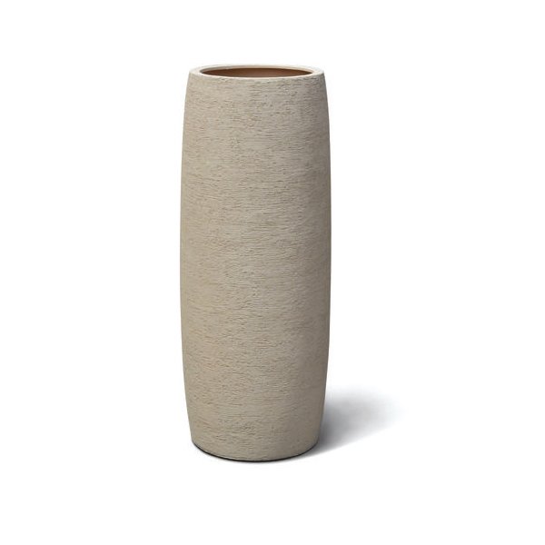 Vase haut cylindrique Barrel Beige PM, aspect sable