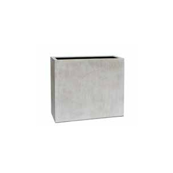 Vase rectangulaire haut étroit Bedford2 blanc, aspect Antique