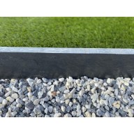 Bordure ardoise noire d'Espagne 2 faces brutes, 4 faces scies 200 cm x 10 cm x 6 cm