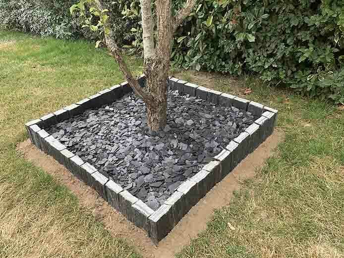 Piquet de schiste 50 cm bouts sciés, section environ 6 x 10 cm