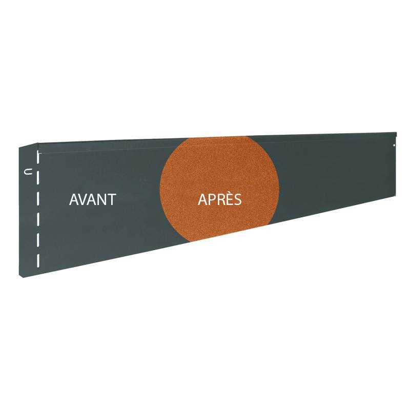 Bordure de pelouse en corten L 118 cm x H 19,5 cm
