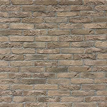 Parement brique Old School ton sépia