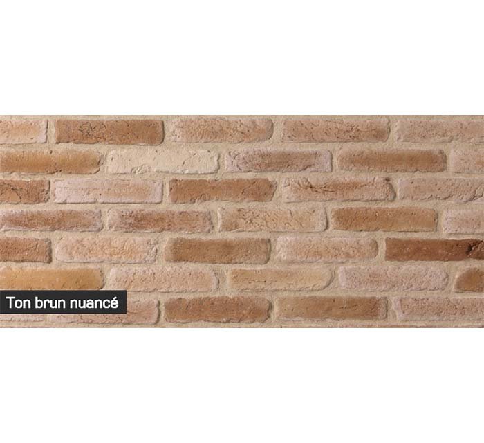 Brique d'angle ton brun nuancé