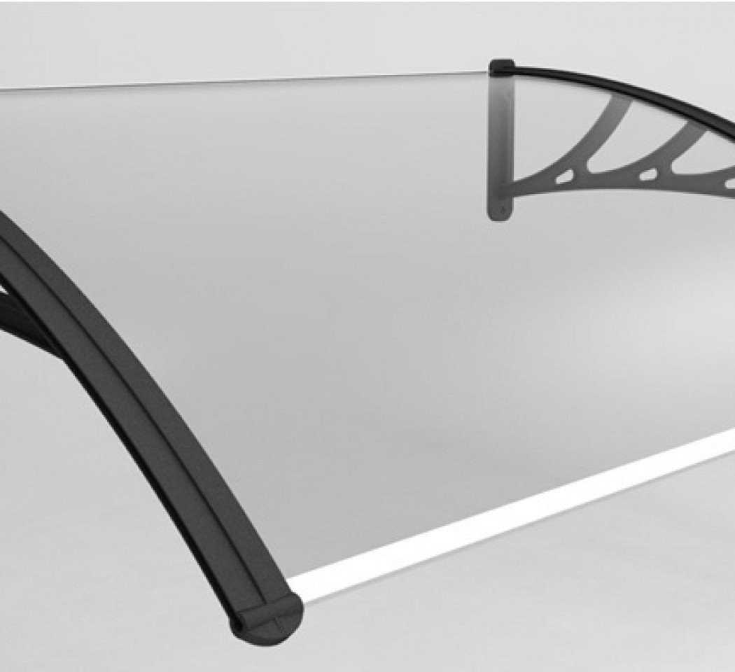 Marquise pour porte d'entrée Bristol 2 150x100 Blanche