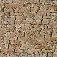 Parement pierre de Causse ton beige doré sur treillis