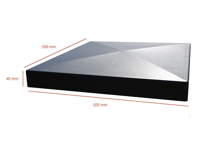 Chapeau de mur béton pointe 50 anthracite : protection hors pair et design imposant