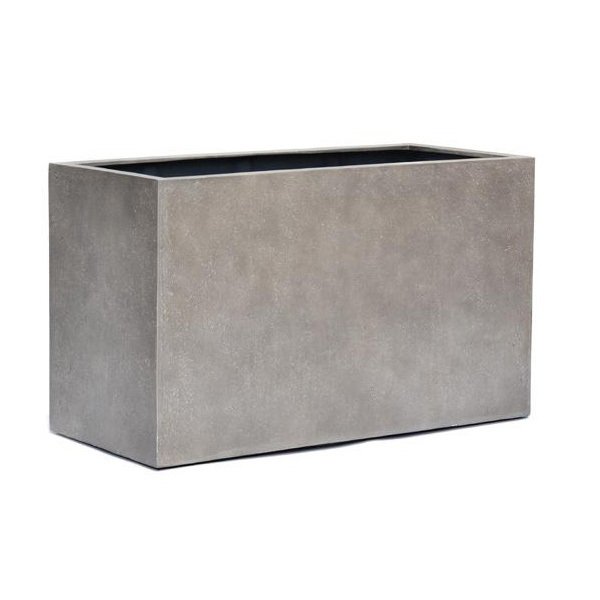 Vase rectangulaire Chester aspect béton