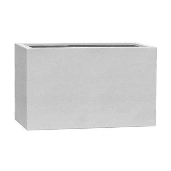 Vase rectangulaire effet béton Chester couleur Blanc