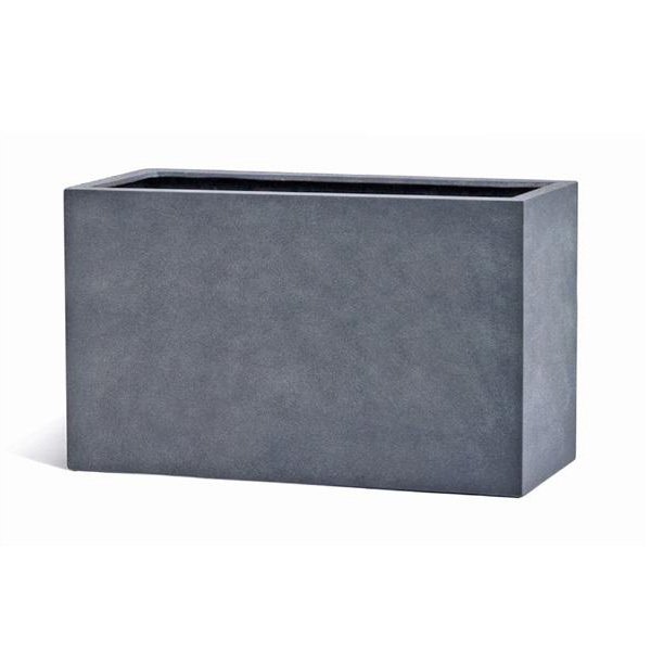 Vase rectangulaire effet plomb Chester aspect plomb