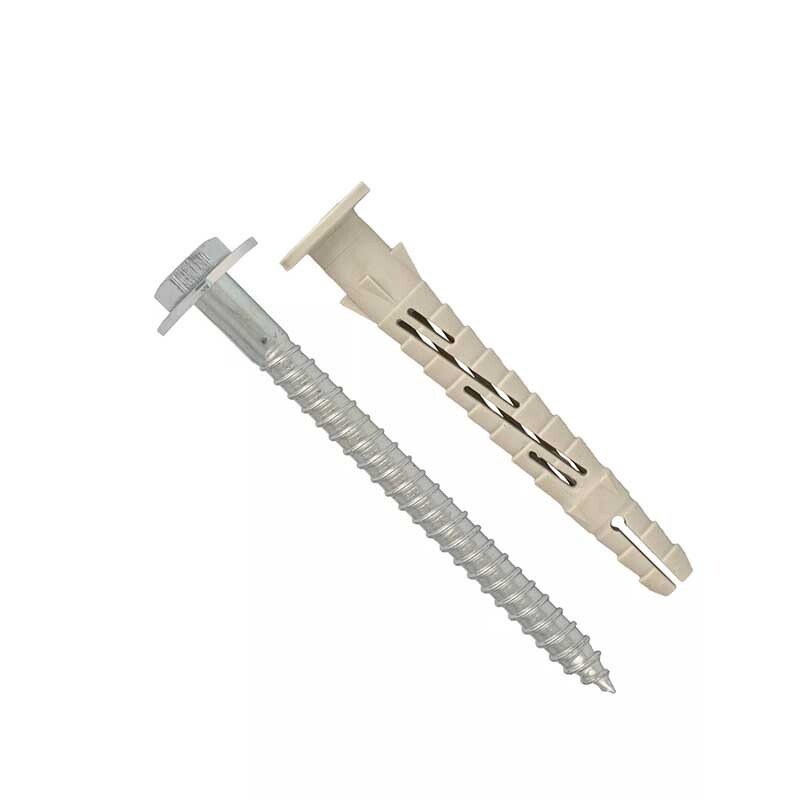 Cheville nylon + vis tête héxagonale à embase 10 mm x 160 mm