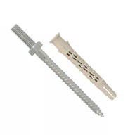 Cheville nylon 10 mm x 80 mm + piton mâle acier zingué 8 mm x 25 mm