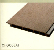 Lame de bardage composite alvéolaire 2700 x 171 x 15 mm, chocolat, larg.utile 166 mm