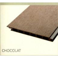Lame de bardage composite alvéolaire 2700 x 171 x 15 mm, chocolat, larg.utile 166 mm