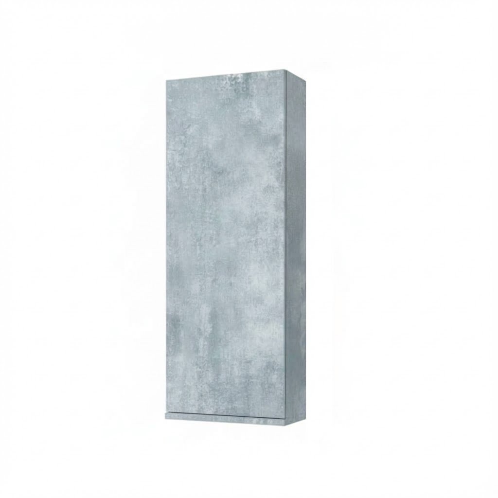 Colonne murale OXFORD, H.104 cm, P. 17 cm, 1 porte, béton Bellato, charnières à gauche, poignée en haut