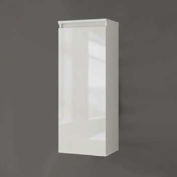 Vignette Colonne murale OXFORD, H. 104 cm, P. 35 cm, 1 porte, blanc brillant, charnières à droite