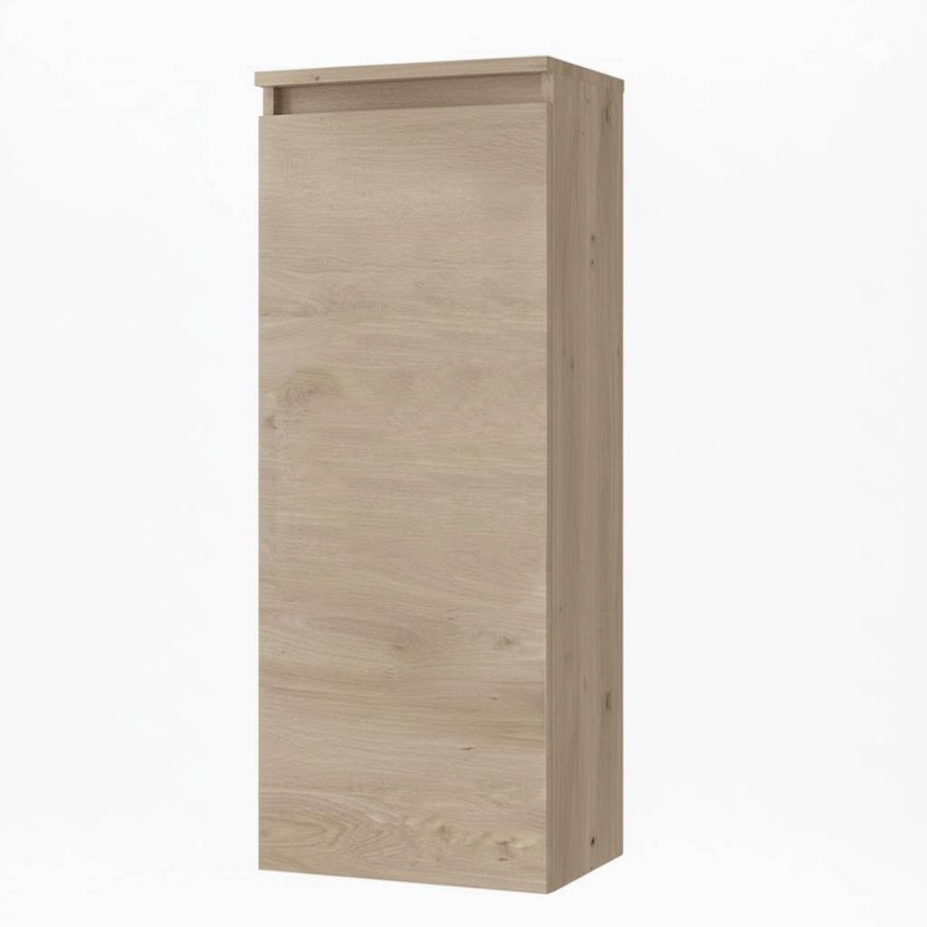 Colonne murale OXFORD, H. 104 cm, P. 35 cm, 1 porte, chêne Sanremo, charnières à gauche