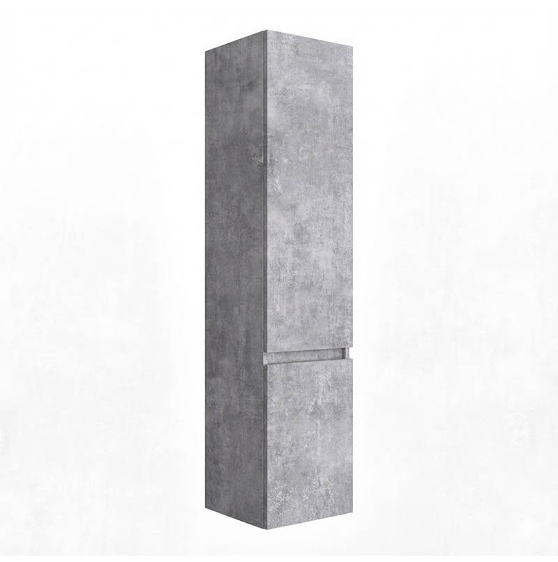Colonne murale OXFORD 2 portes, béton Bellato, charnières à gauche