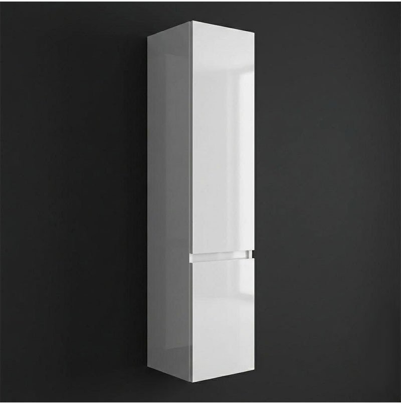 Colonne murale OXFORD 2 portes, blanc brillant, charnières à gauche