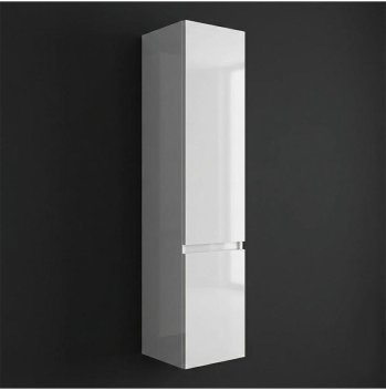 Vignette Colonne murale OXFORD 2 portes, blanc brillant, charnières à droite