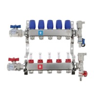 Collecteur 1" Inox pré-monté avec débimètre - 2 sorties