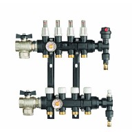 Collecteur 1" Synthèse pré-monté avec débimètre - 3 sorties avec raccords
