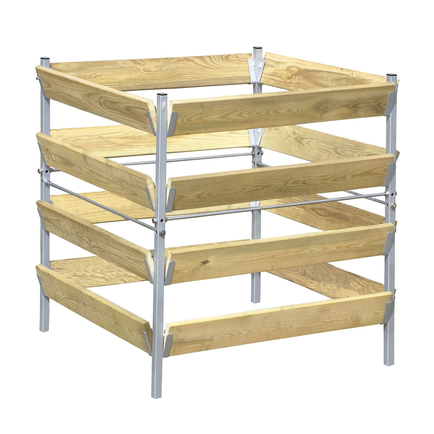 Composteur bois/métal L 100 x l 100 x H 100 cm