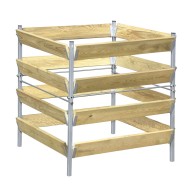 Composteur bois/métal L 100 x l 100 x H 100 cm