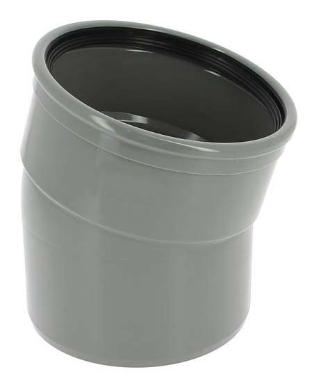 Coude PVC assainissement M-F, 15°, Ø 160 mm, CR4