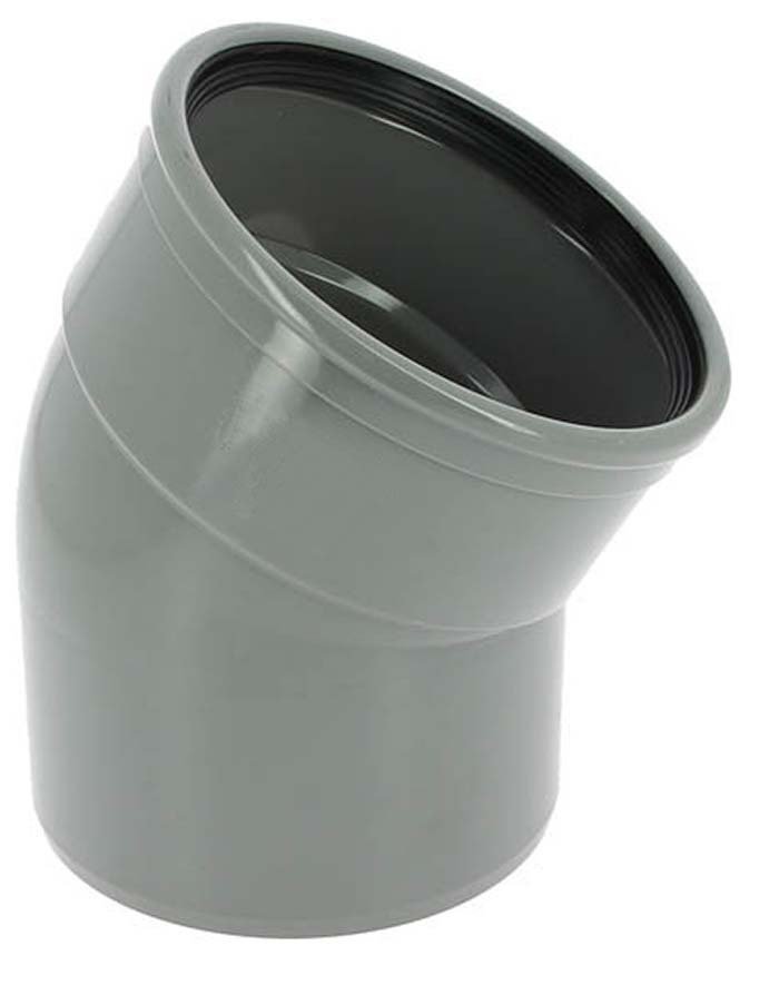 Coude PVC assainissement M-F, 30°, Ø 160 mm, CR8