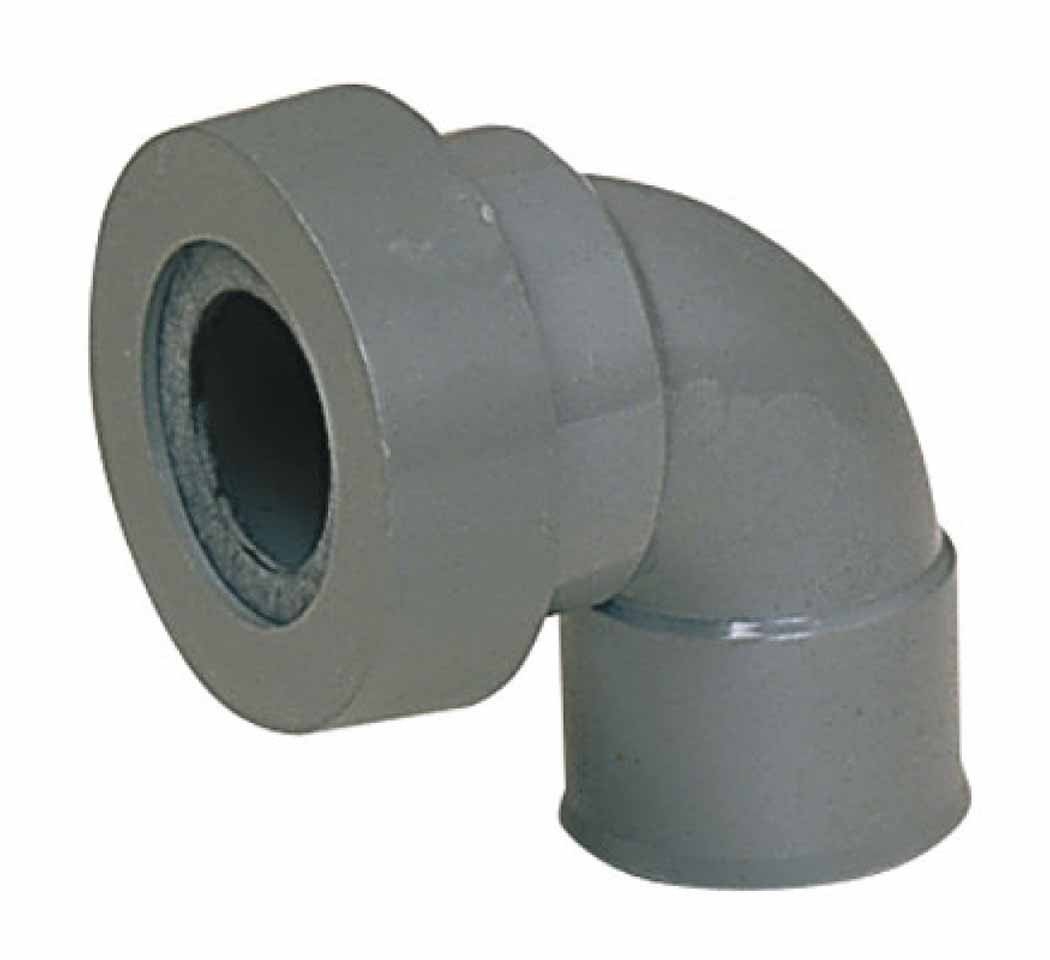 Coude PVC joint à lèvre 90° Ø 32 mm