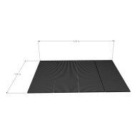 Kit complet toiture polycarbonate 4 m x 3 m, incolore, anti-UV 2 faces, profils alu laqué blanc