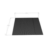 Kit complet toiture polycarbonate 4 m x 4 m, incolore, anti-UV 2 faces, profils alu laqué blanc