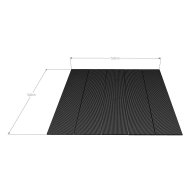Kit complet toiture polycarbonate 5m x 5 m, incolore, anti-UV 2 faces, profils alu laqué blanc