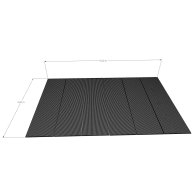Kit complet toiture polycarbonate 6 m x 4 m, incolore, anti-UV 2 faces, profils alu laqué blanc