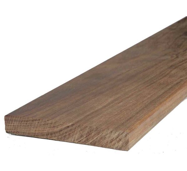 Lame de terrasse 21 x 145 mm, cumaru, sec séchoir - profil lisse
