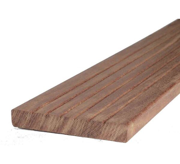Lame de terrasse 21 x 145 mm, cumaru, sec séchoir - profil rainuré