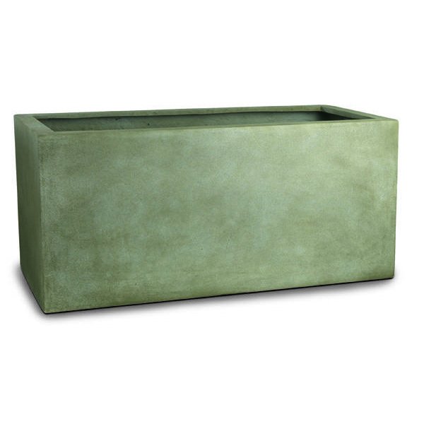 Vase rectangulaire bas Daytona 150 cm en béton léger